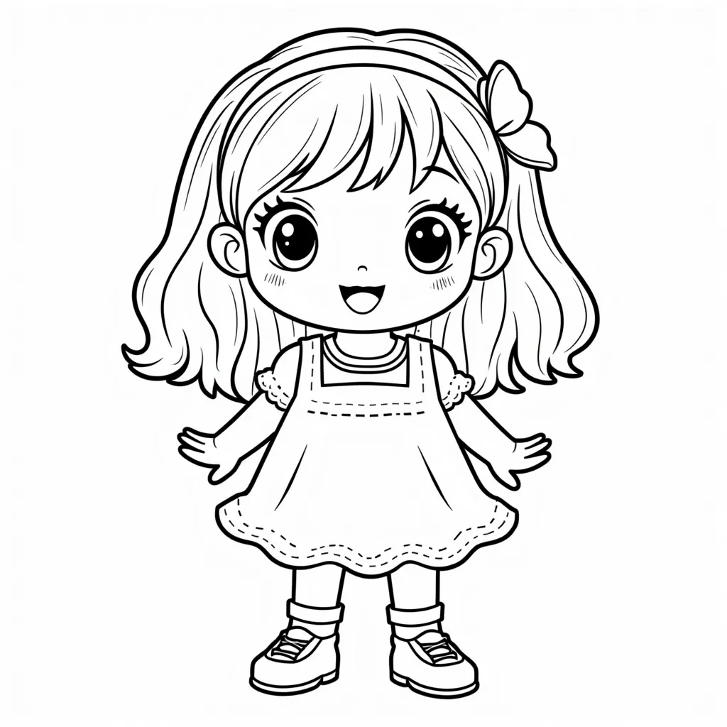 小女孩 coloring pages