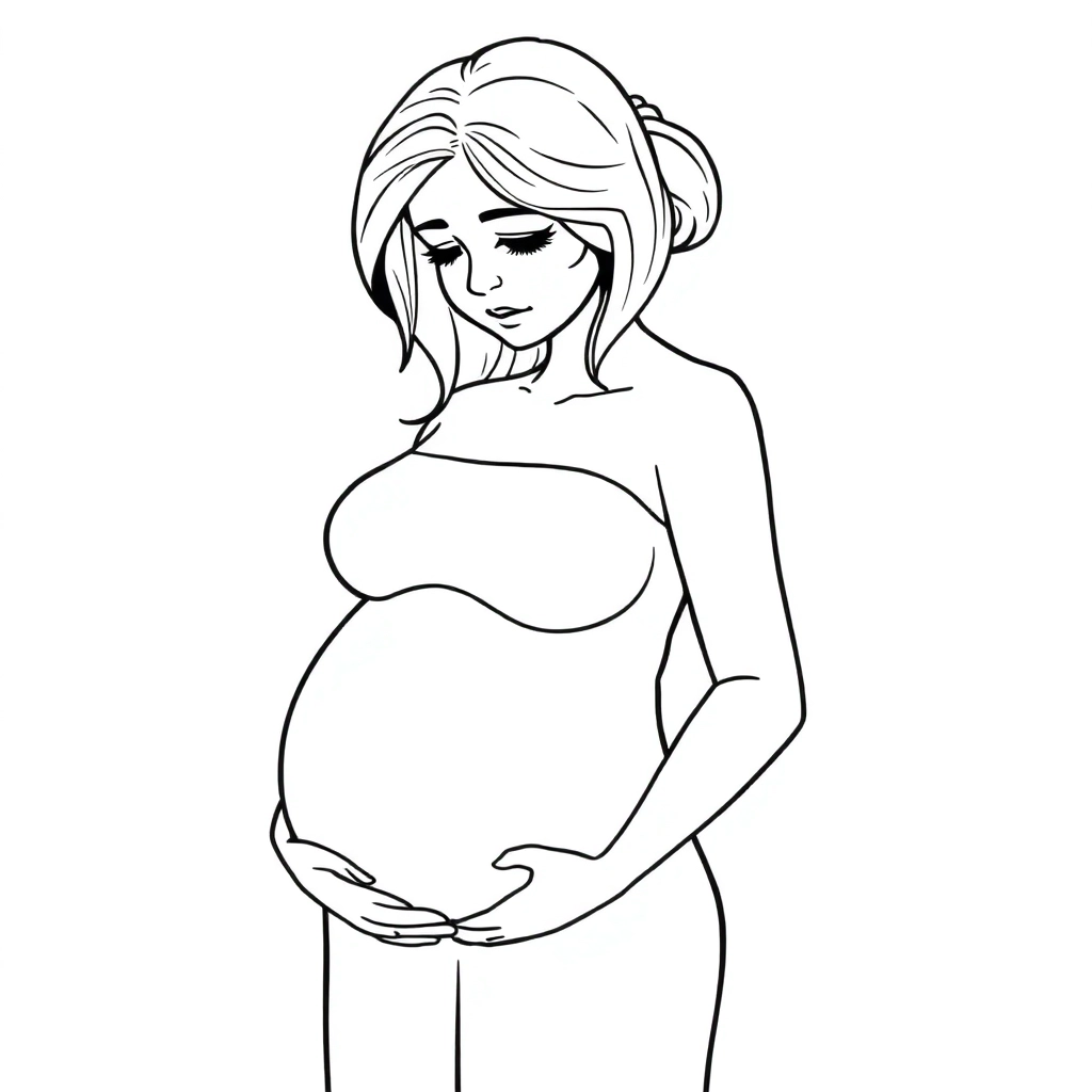 Teenager pregnant woman sad صفحات التلوين