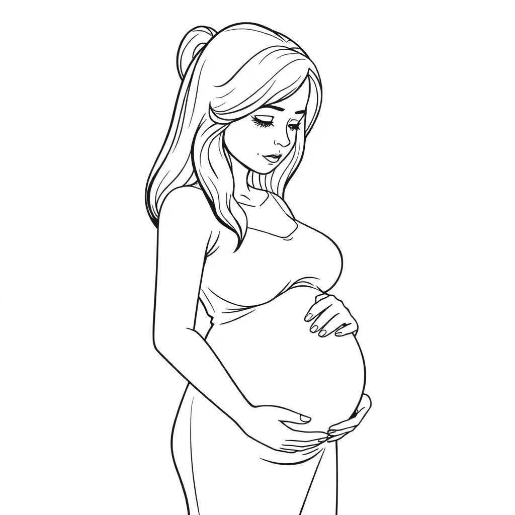 Teenager pregnant woman sad صفحات التلوين