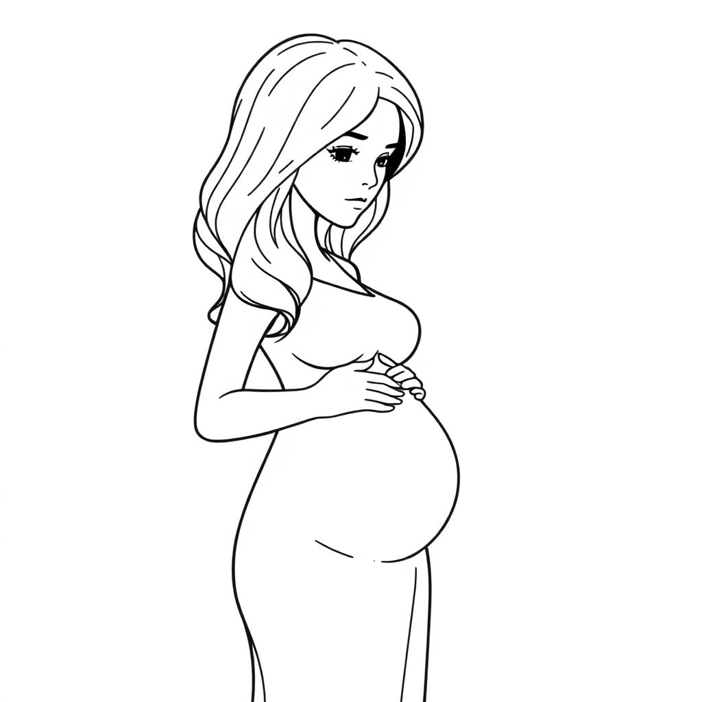 Teenager pregnant woman sad صفحات التلوين