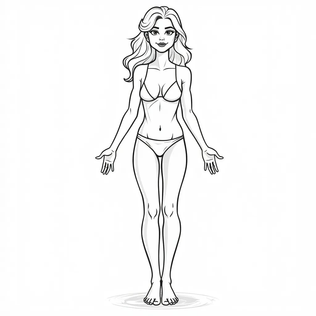 woman body coloring pages