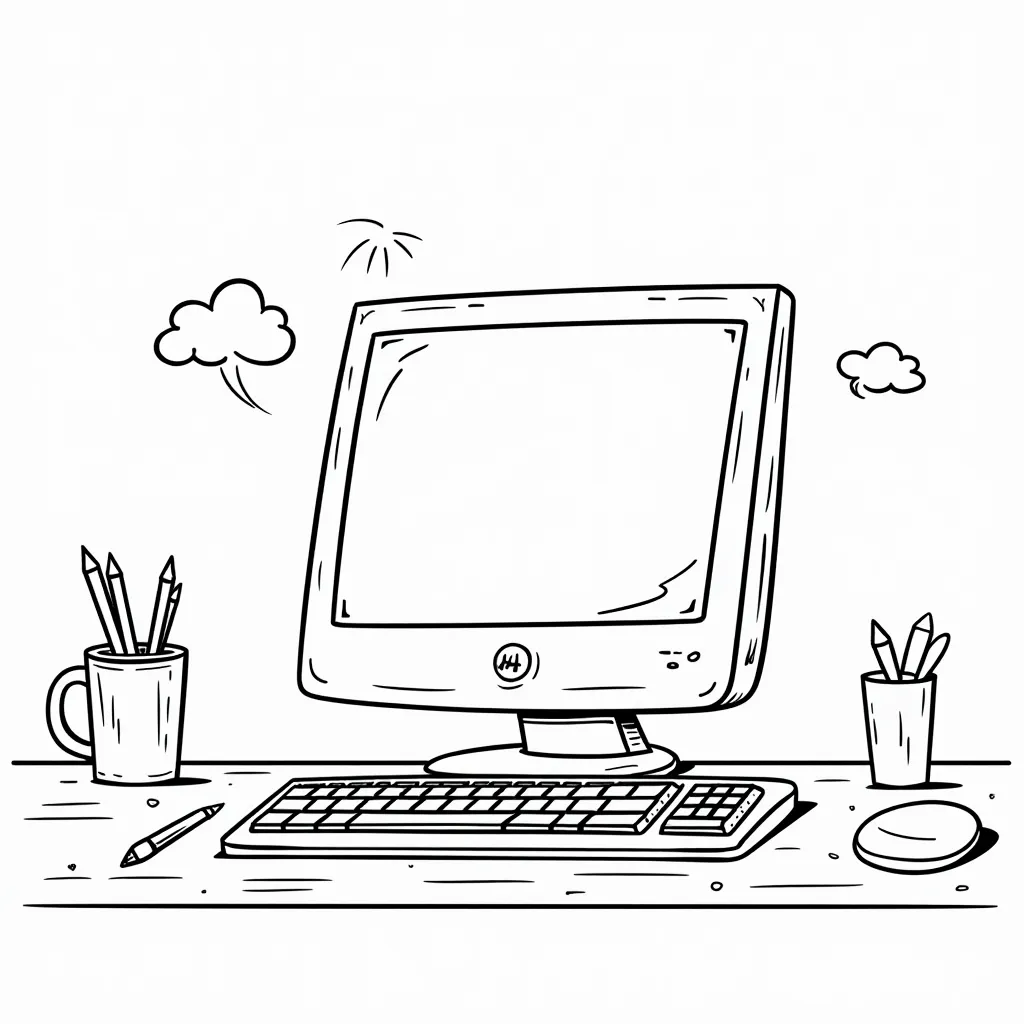 computer coloring pages