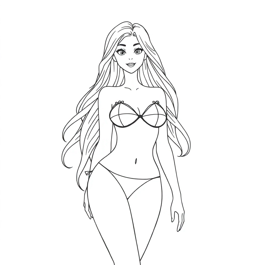 Nami en bikini senos grandes صفحات التلوين