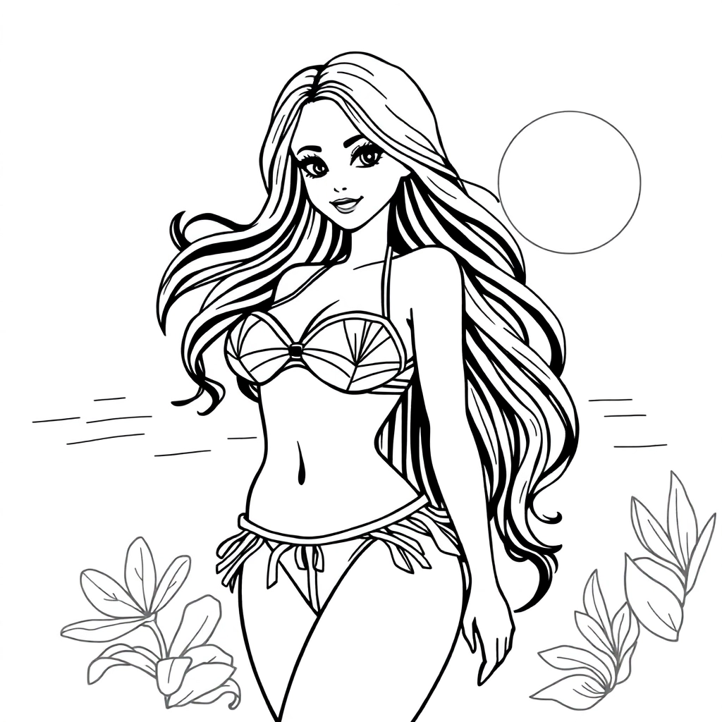 Nami en bikini pechos gigantes sexy  Páginas para Colorear