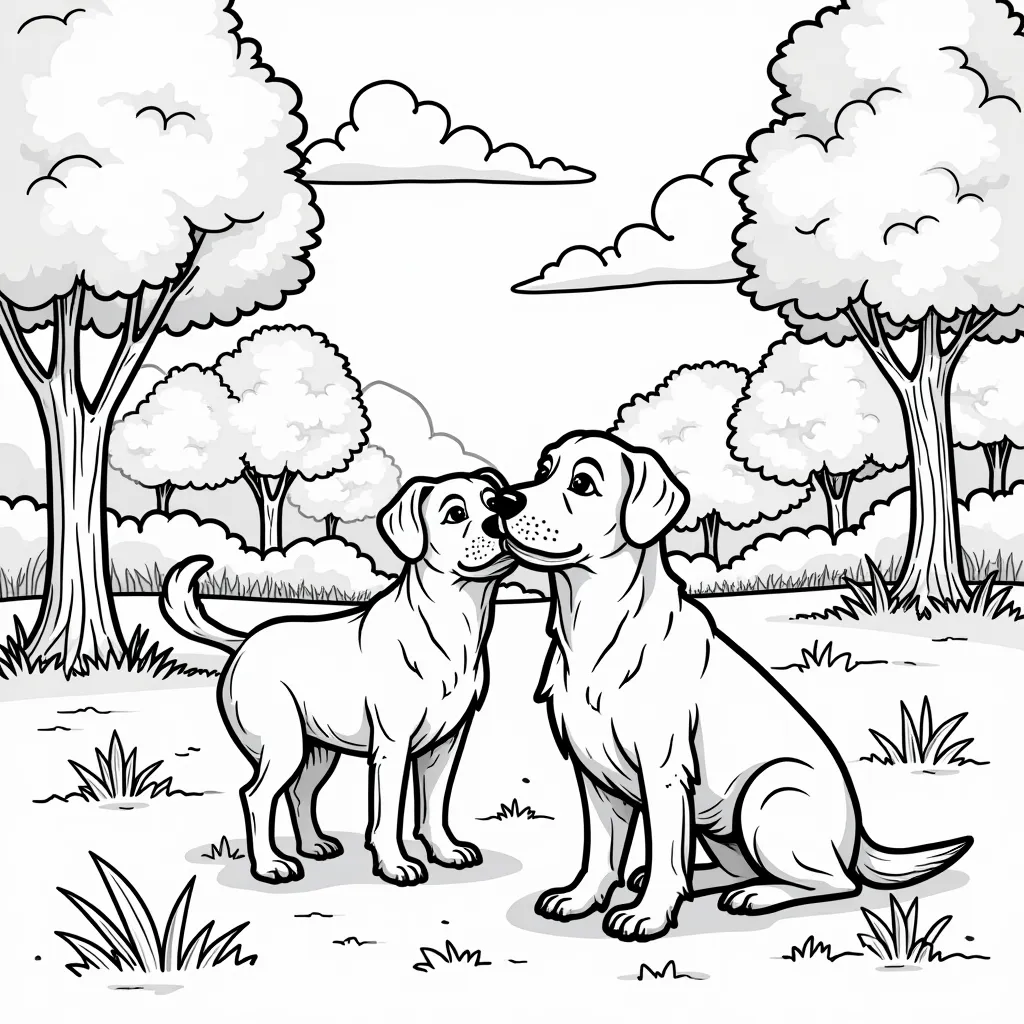 dog in the park coloring pages