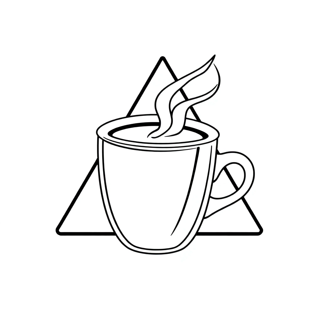 HAO COFFEE logo 三角形 صفحات التلوين