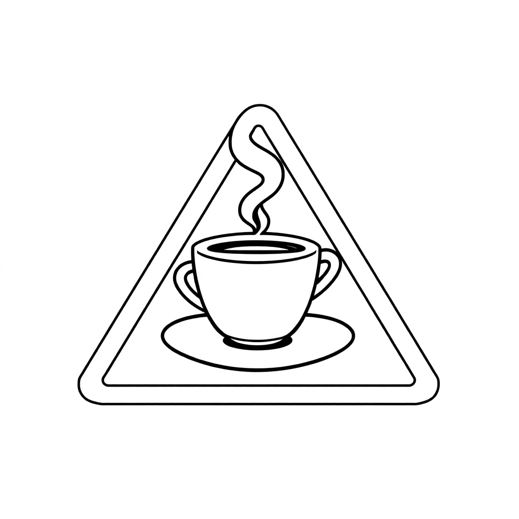 HAO COFFEE logo 三角形 赞 صفحات التلوين