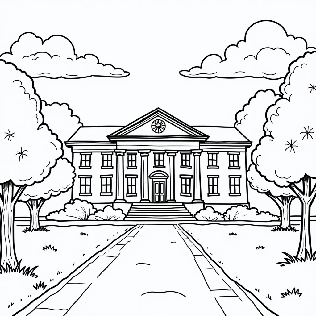 university life coloring pages