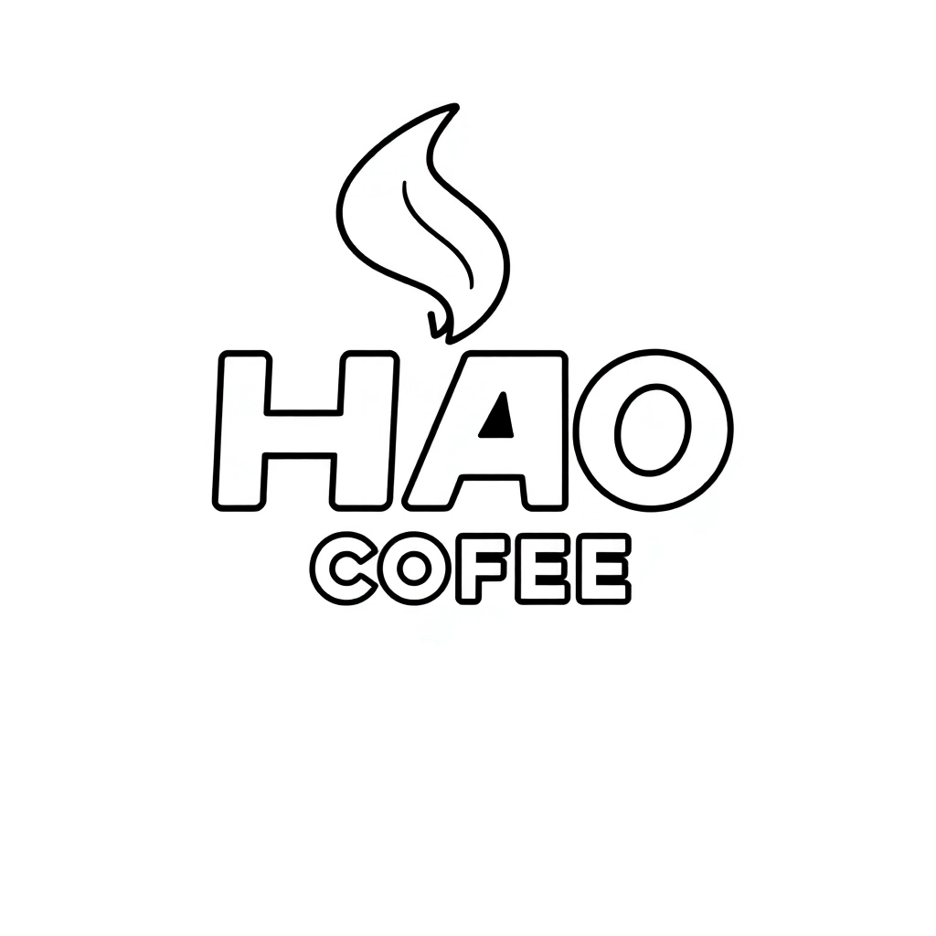 HAO COFFEE logo صفحات التلوين