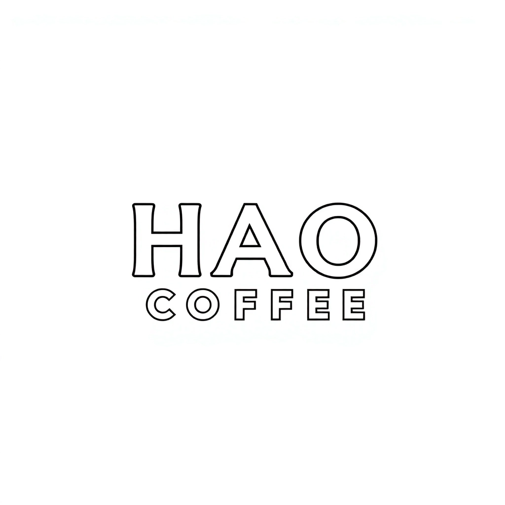 HAO COFFEE logo صفحات التلوين