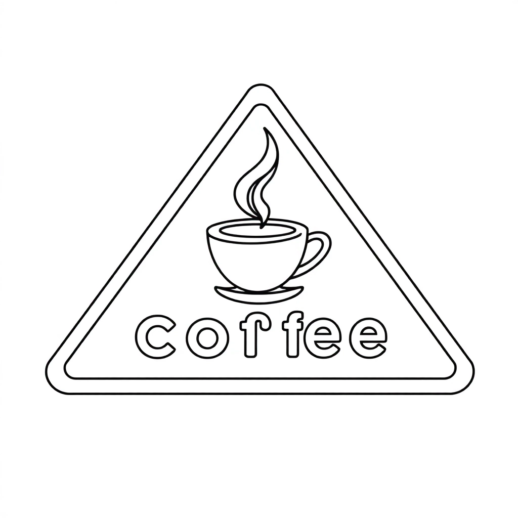 HAO COFFEE logo三角 صفحات التلوين