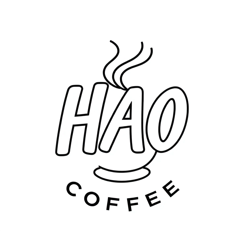 HAO COFFEE logo صفحات التلوين