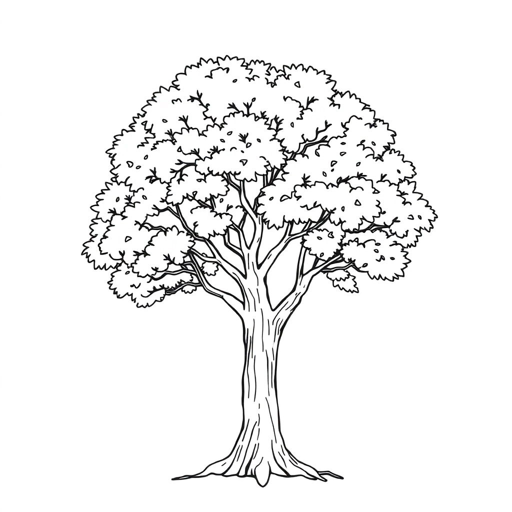 green  tree صفحات التلوين