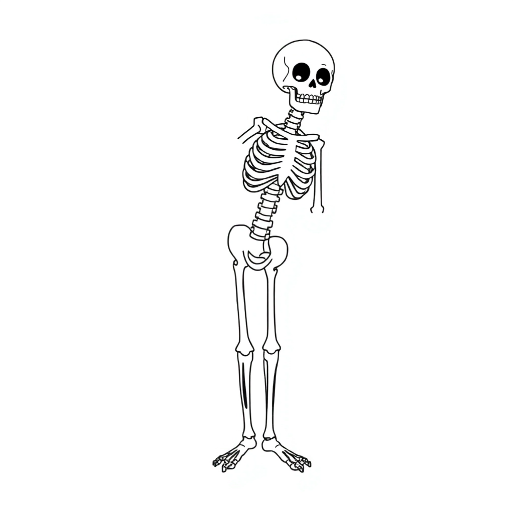 human skeleton صفحات التلوين