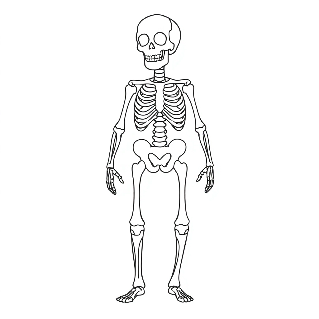 human skeleton صفحات التلوين