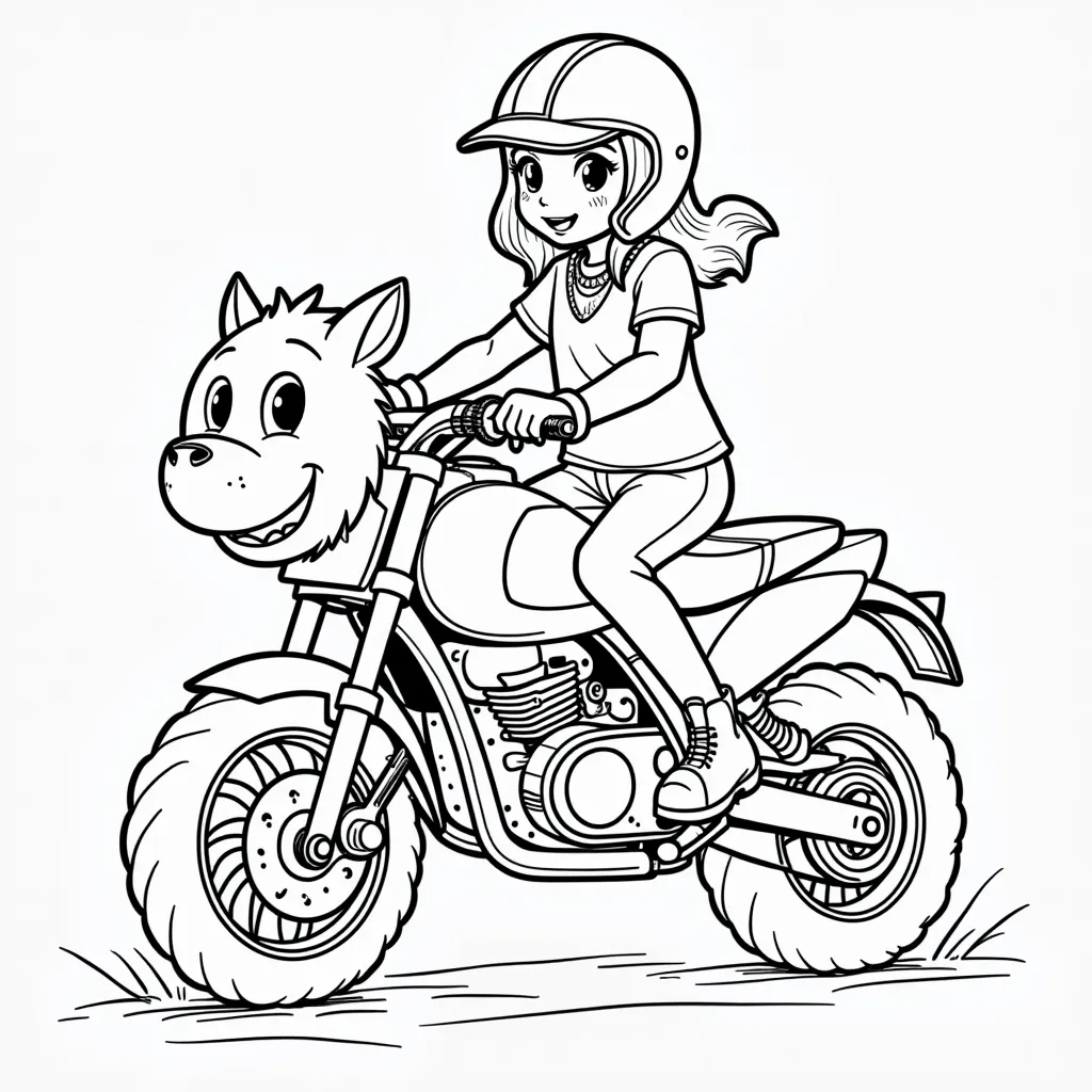 girl riding boy coloring pages