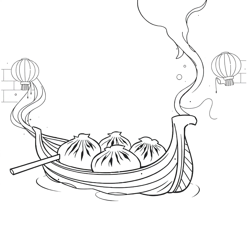 Dragonboat festival dumplings粽子 صفحات التلوين