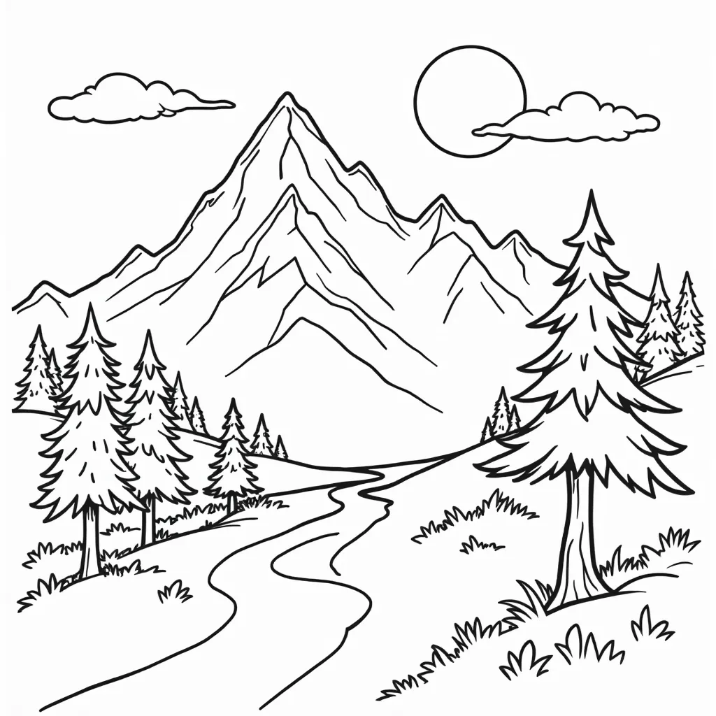 clime on the mountain coloring pages