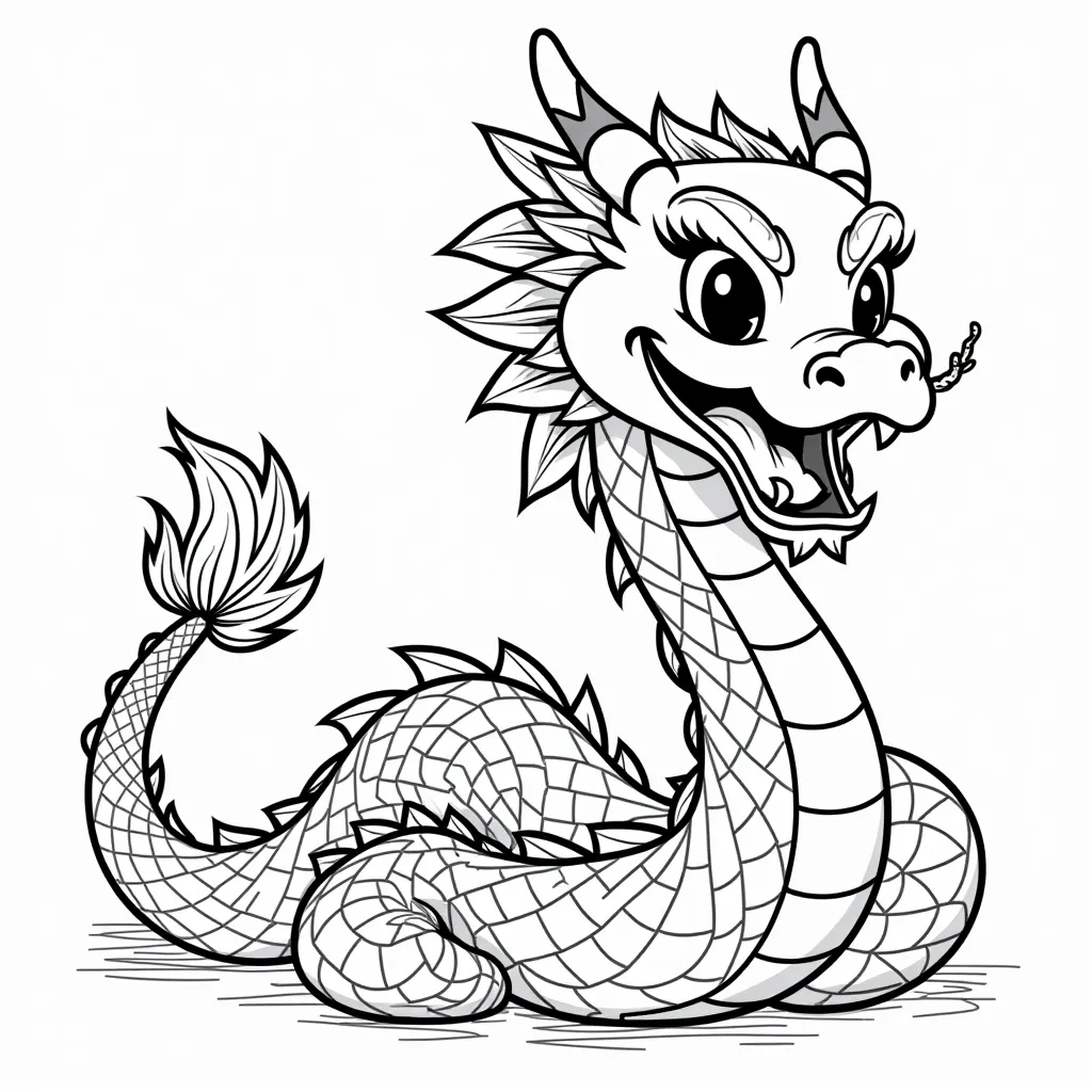 chinese new year snake  coloring pages