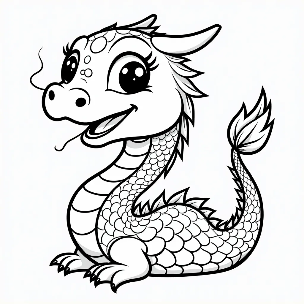 cute chinese new year snake  coloring pages