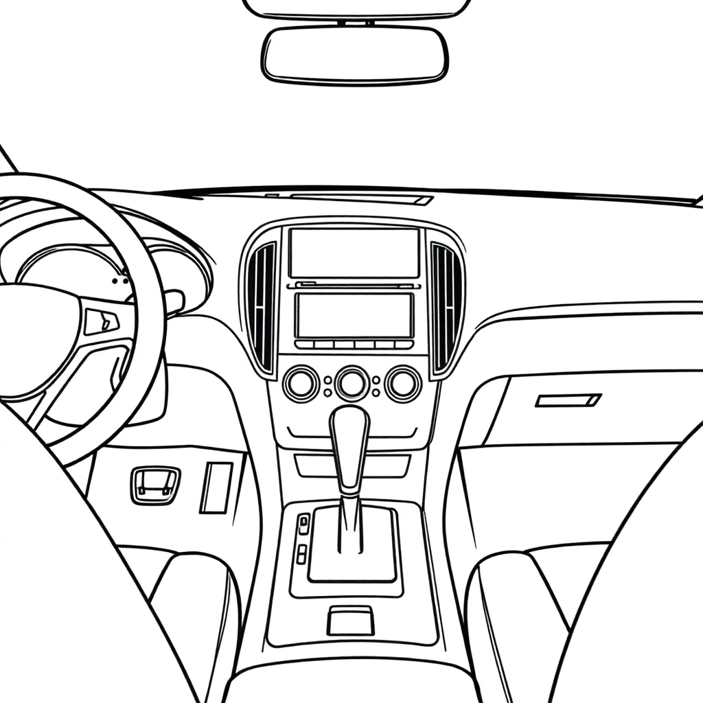 car console صفحات التلوين
