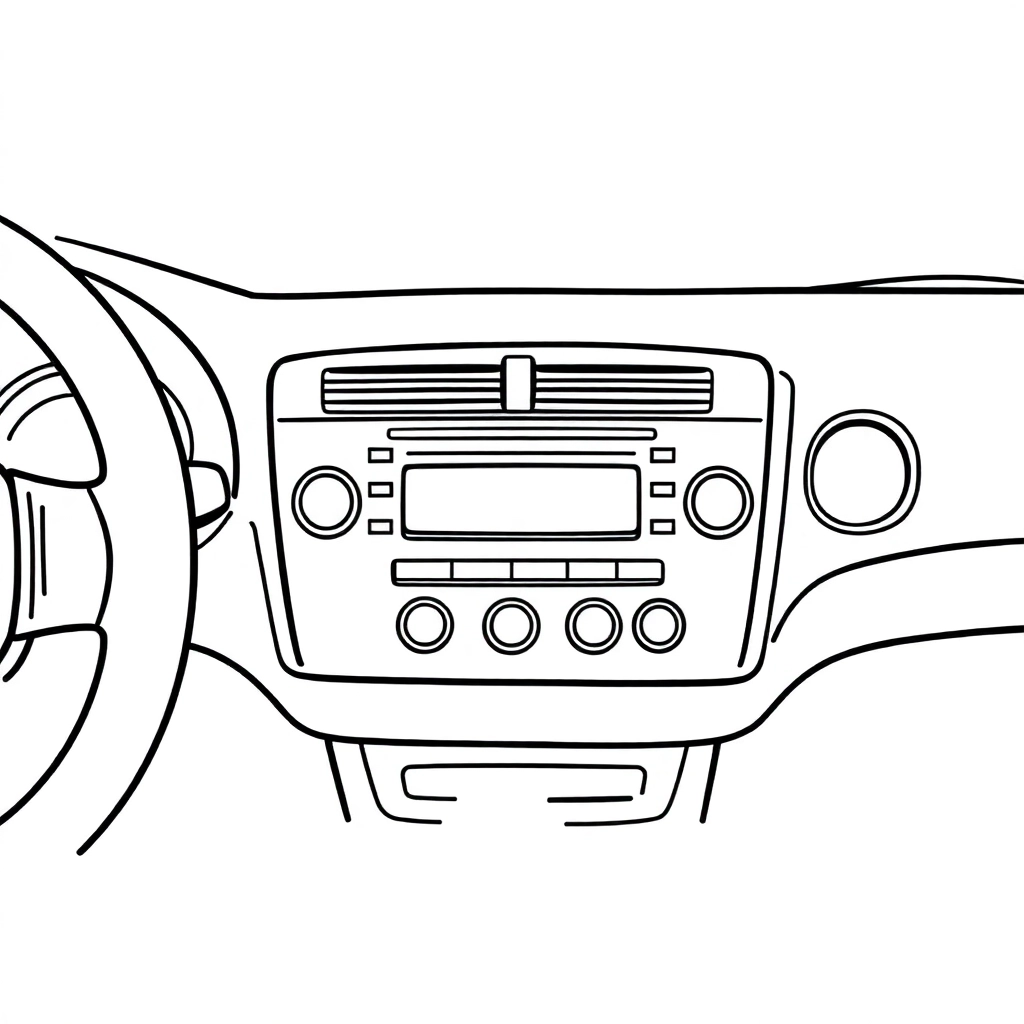 car radio unit صفحات التلوين