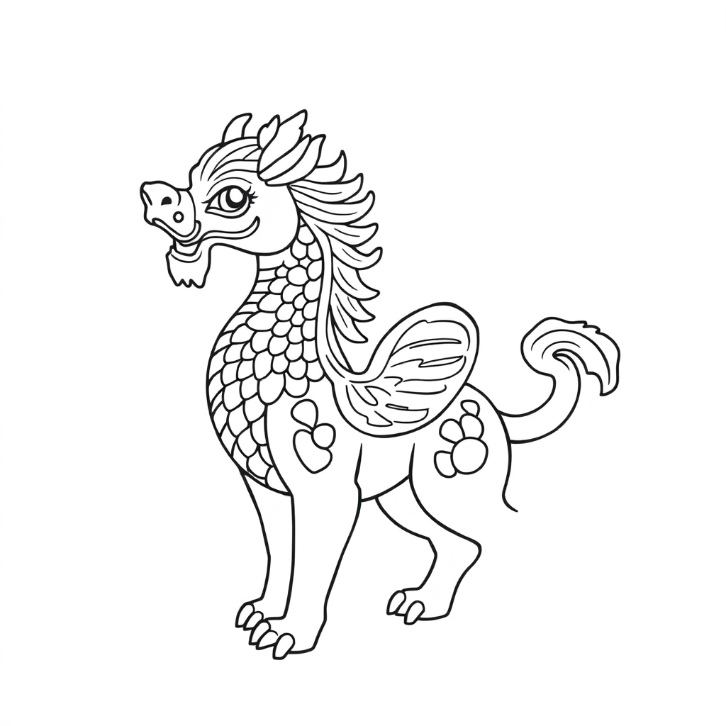 麒麟 صفحات التلوين