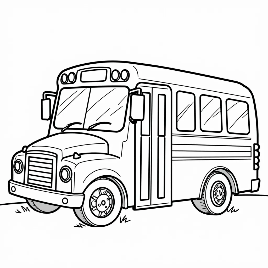 bus coloring pages