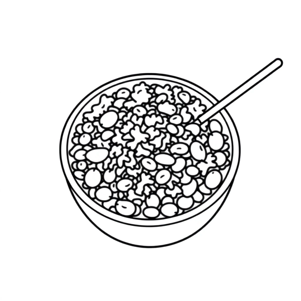 طبق أرز مع فاصوليا