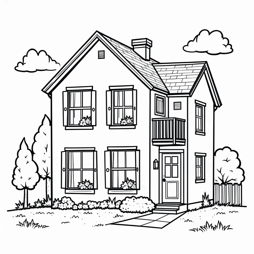 apartment coloring pages