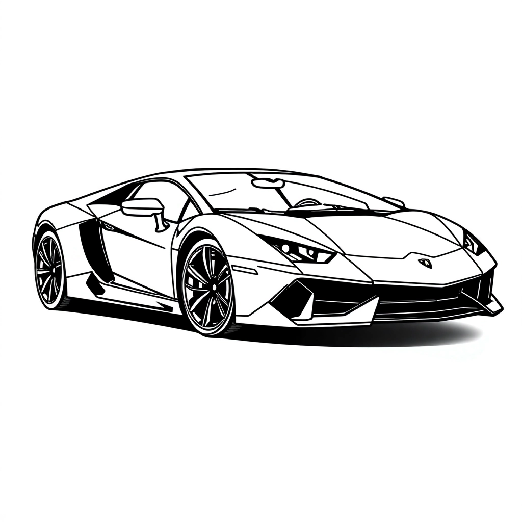 lamborghini Páginas para Colorear
