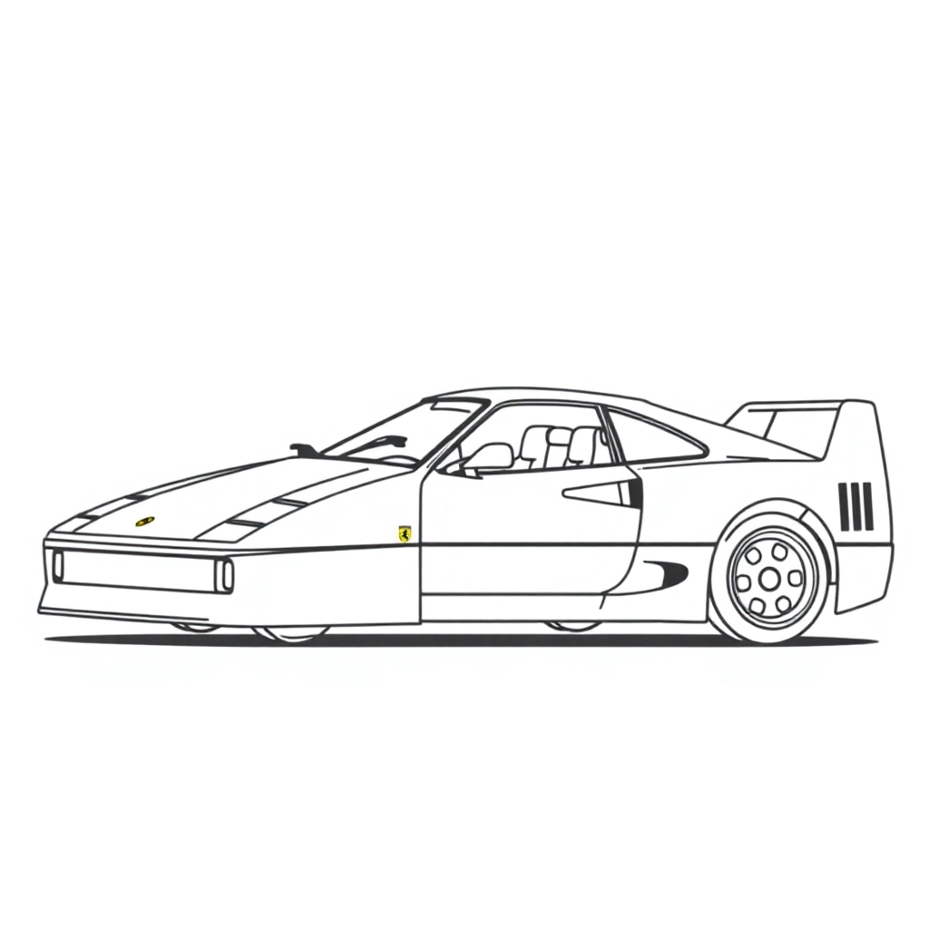 فحص جانبي لسيارة فيراري F40