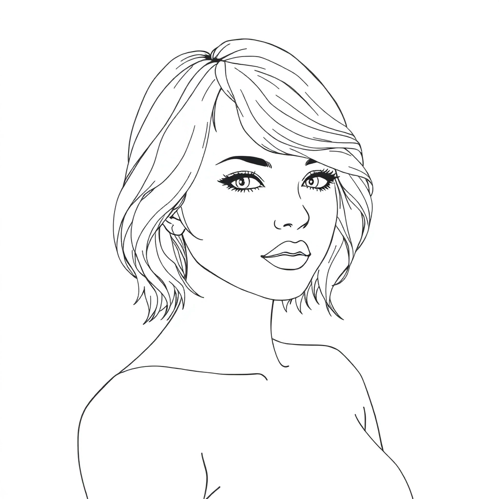 taylor swift full body صفحات التلوين