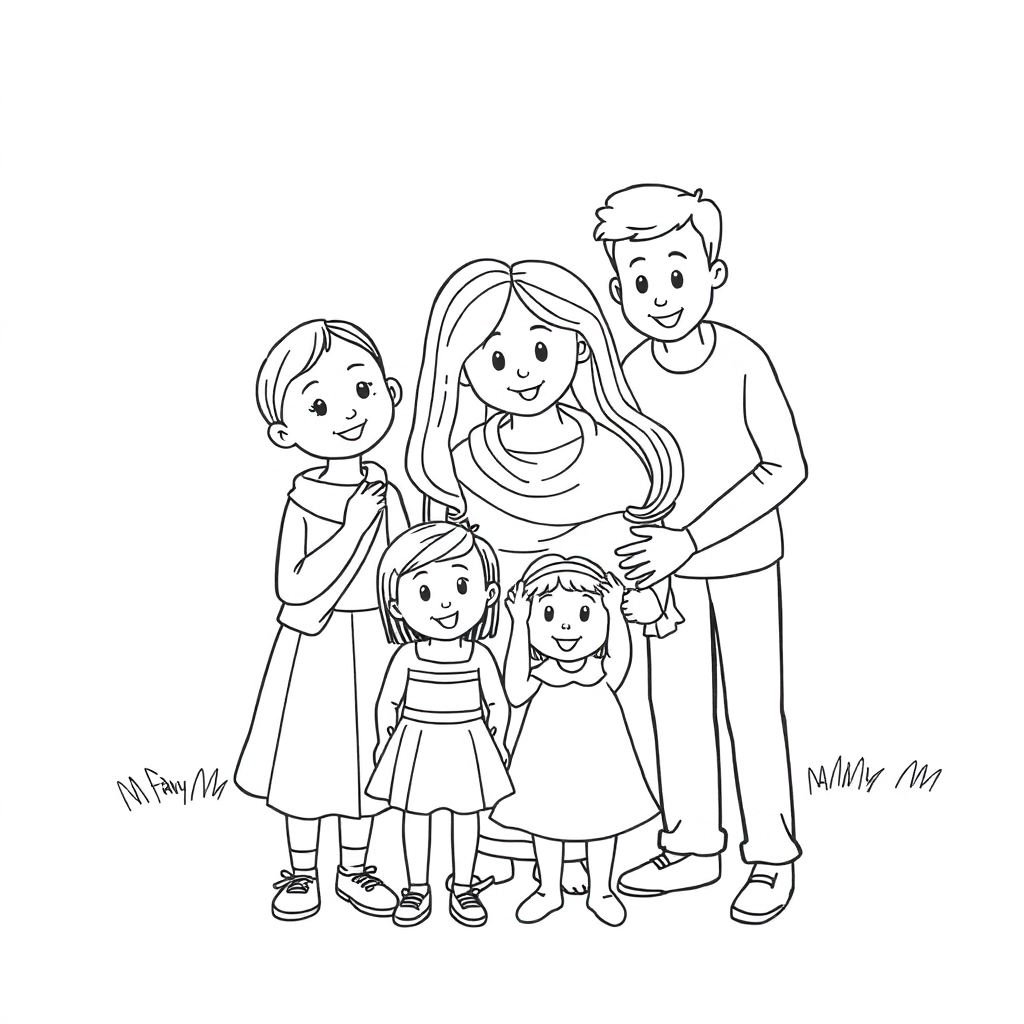 my family صفحات التلوين