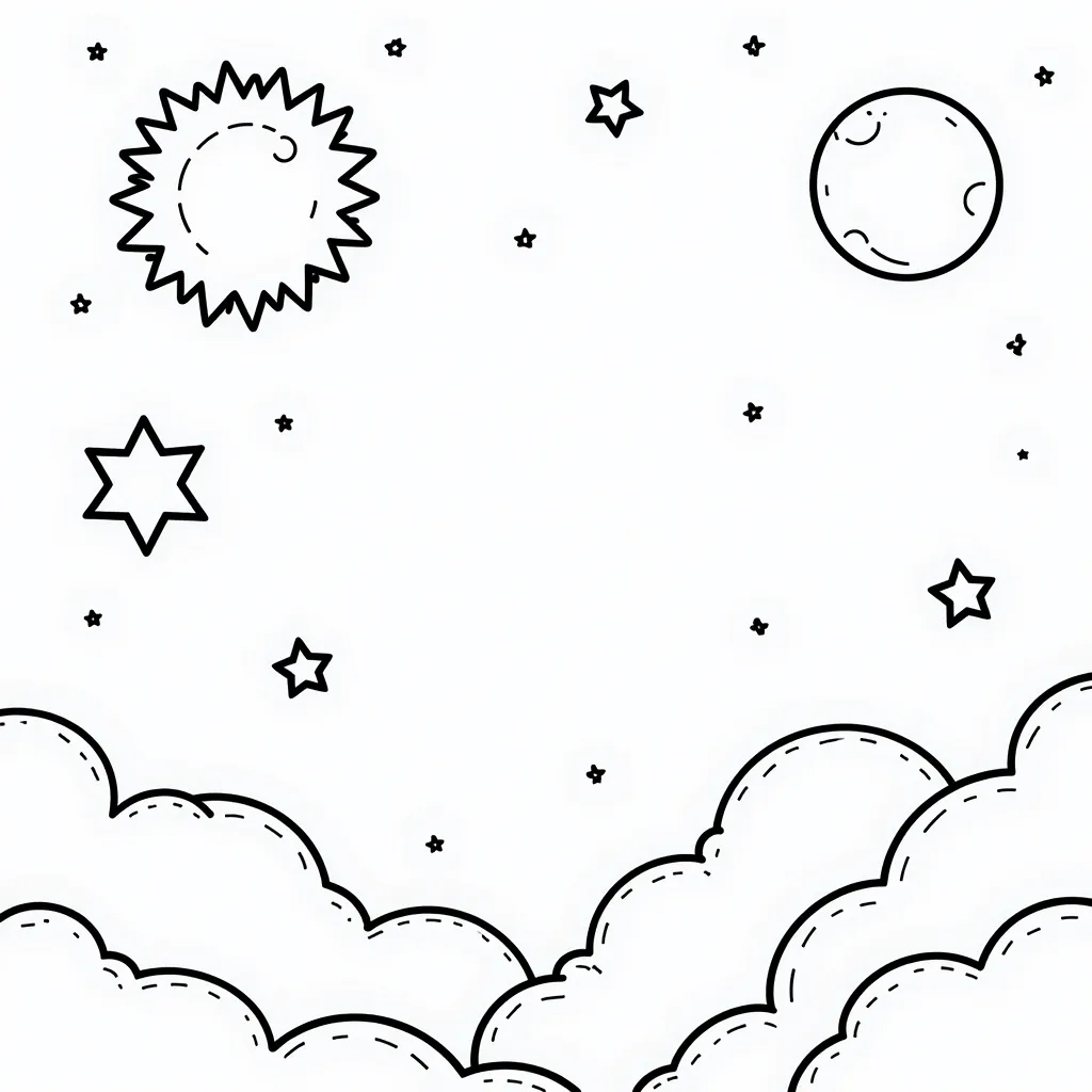 SKY  coloring pages