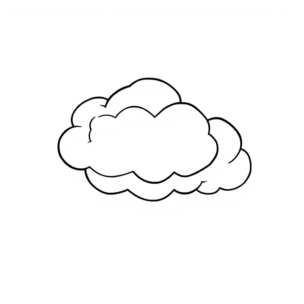 rainy cloud صفحات التلوين