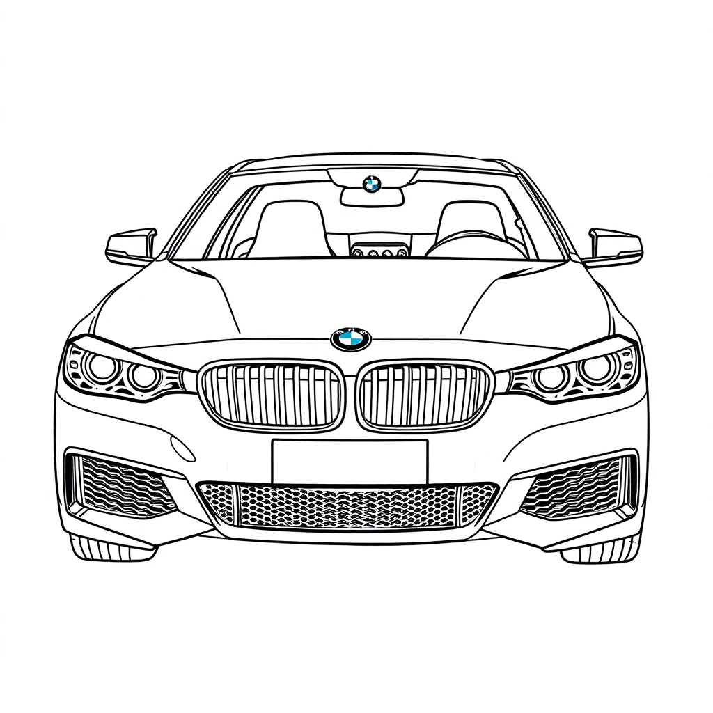 ارسم مخططًا ثلاثي الأبعاد لطراز سيارة BMW
