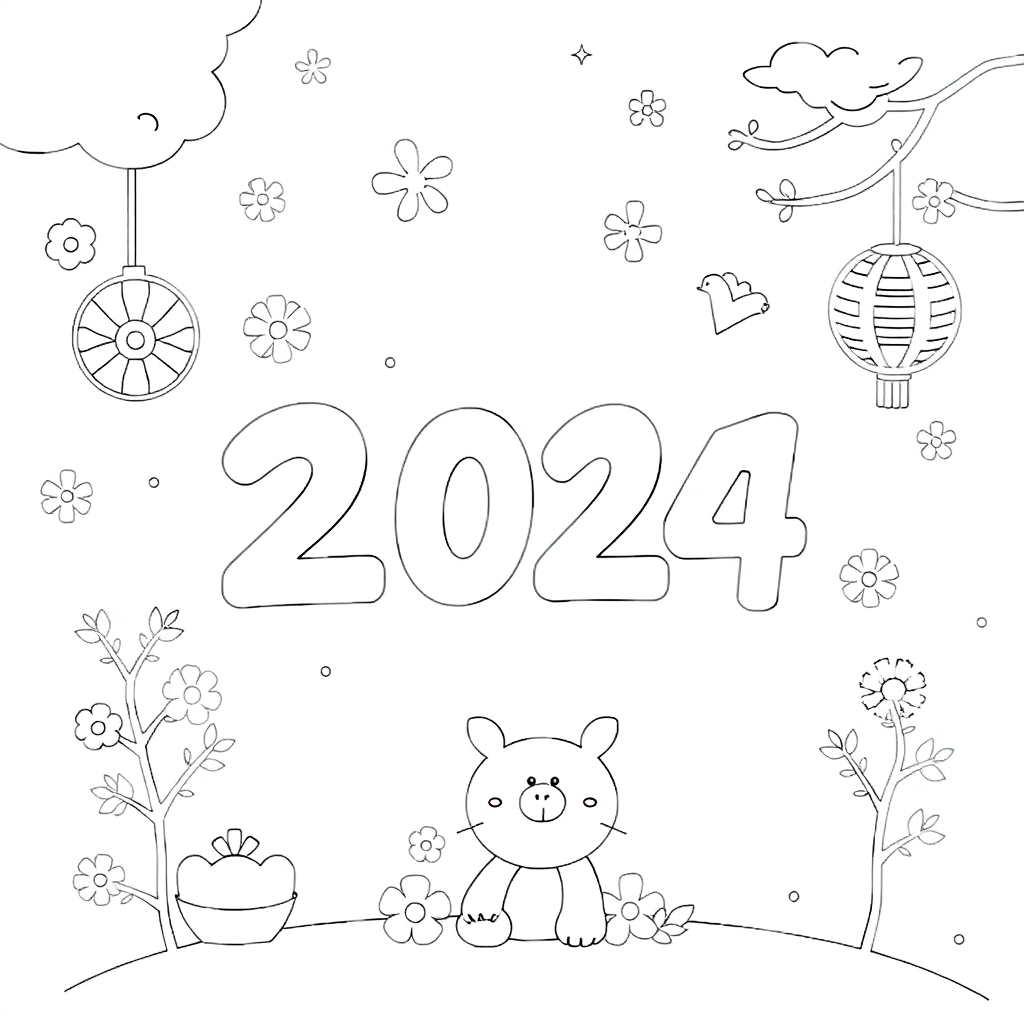 几粒新年柑 صفحات التلوين