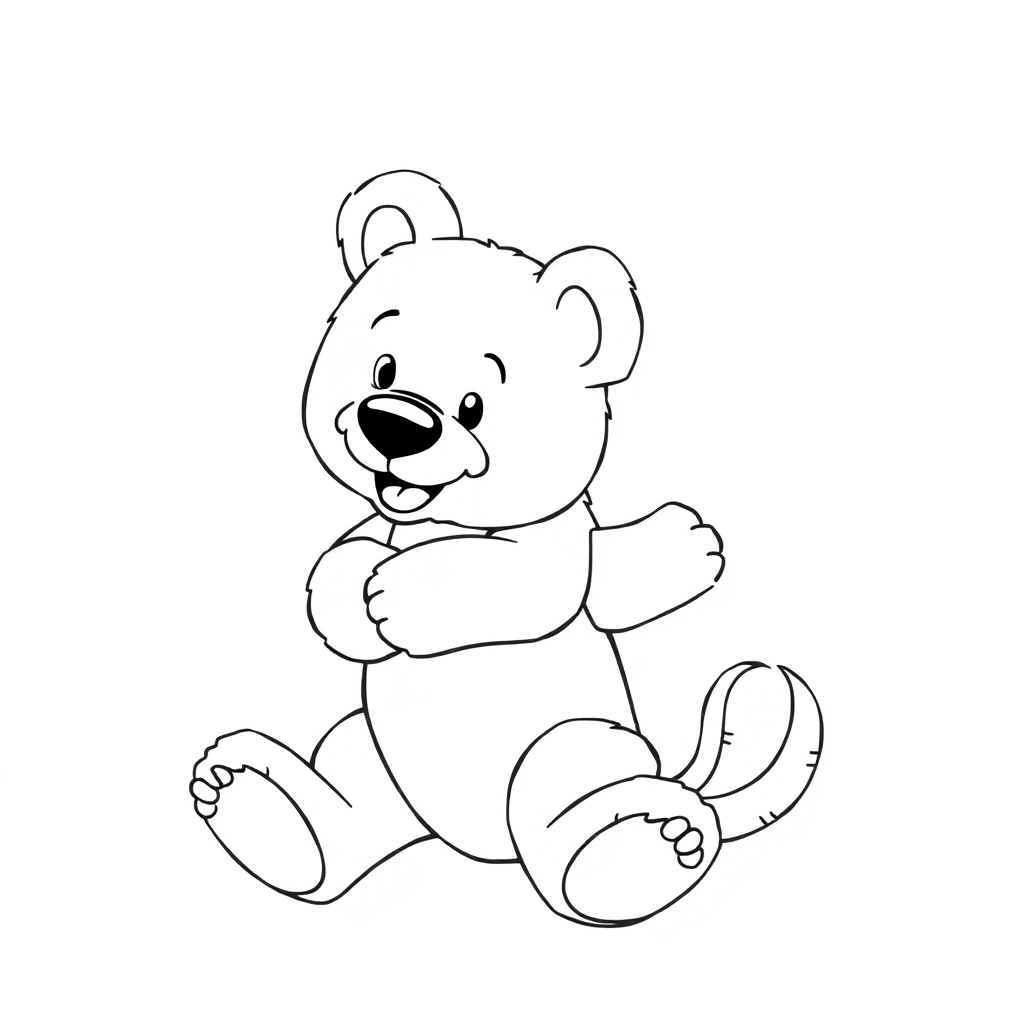 cute teddy dog shaking its tail صفحات التلوين