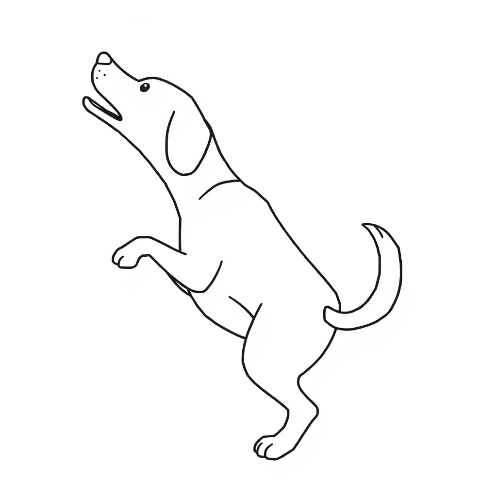 cute dog shaking its tail Coloring Pages
