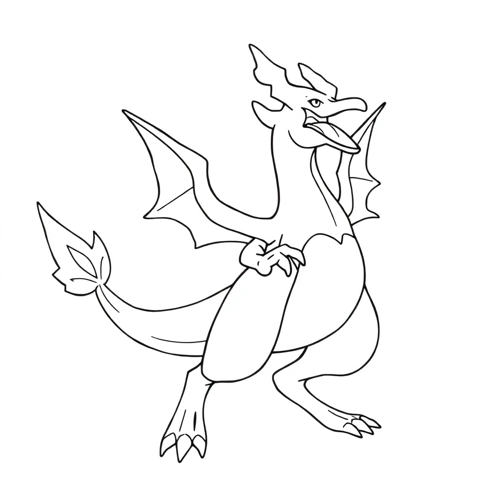 fusion of Pokémon Charizard with Pokémon Articogre صفحات التلوين