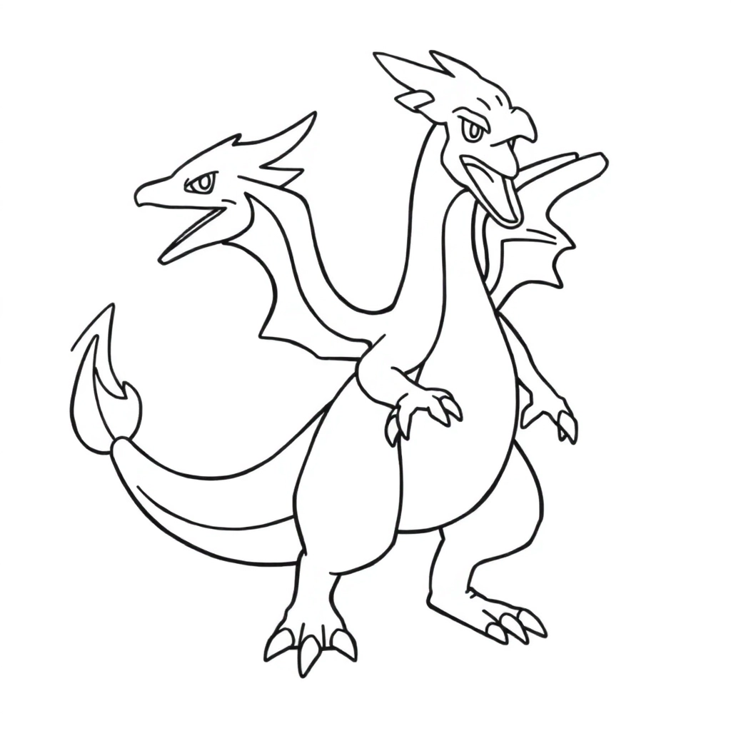 fusion of Pokémon Charizard with Pokémon Articogre صفحات التلوين