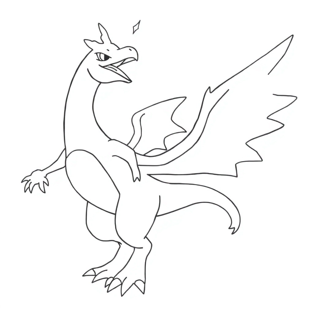 fusion of Pokémon Charizard with Pokémon Articogre صفحات التلوين