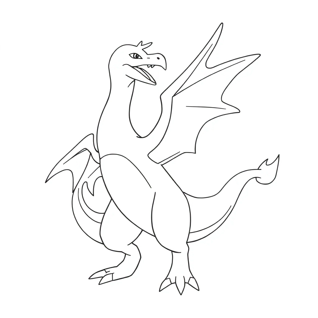 fusion of Pokémon Charizard with Pokémon Articogre صفحات التلوين