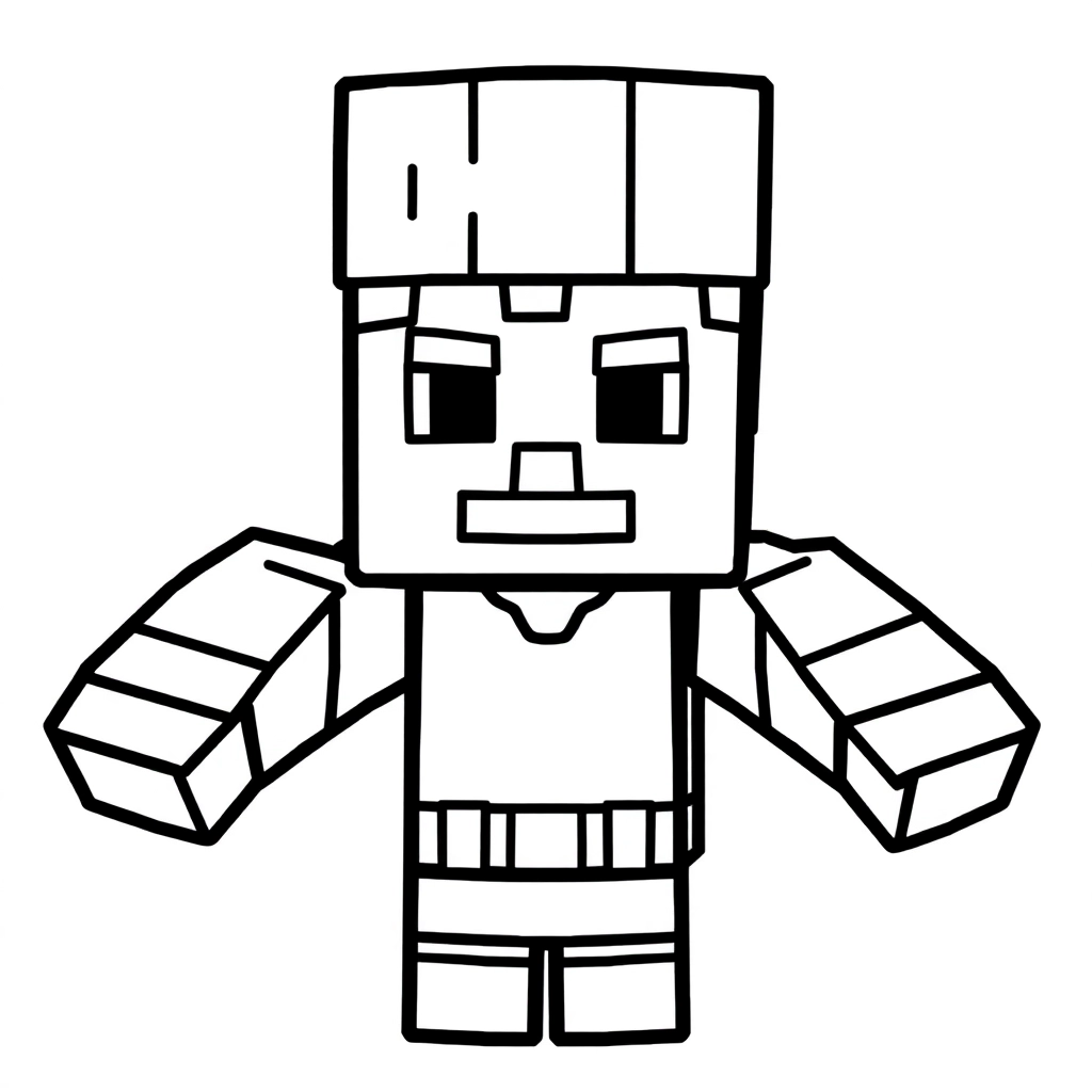 minecraft steve صفحات التلوين