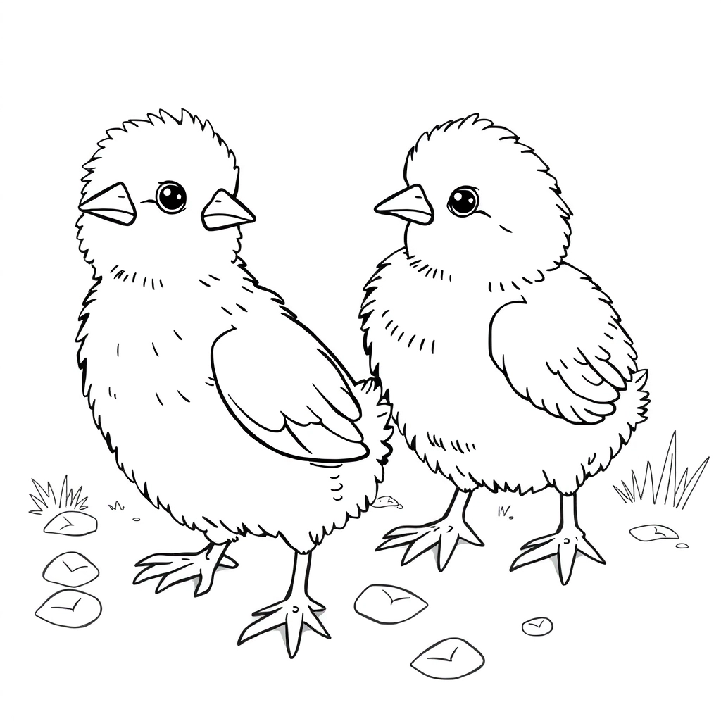 A few chicks playing صفحات التلوين