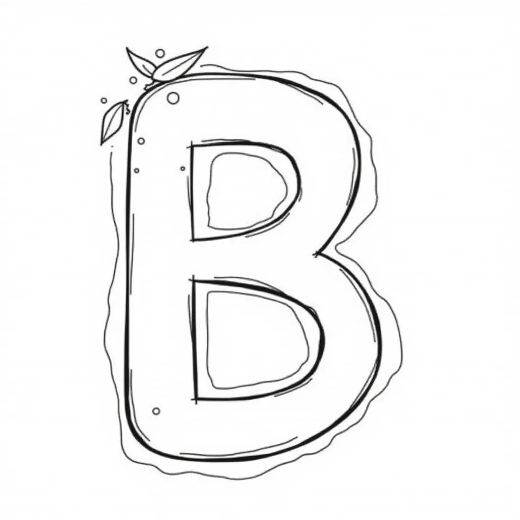 生成中空的字母b coloring pages