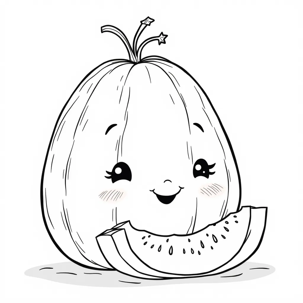 baby named mini melon coloring pages