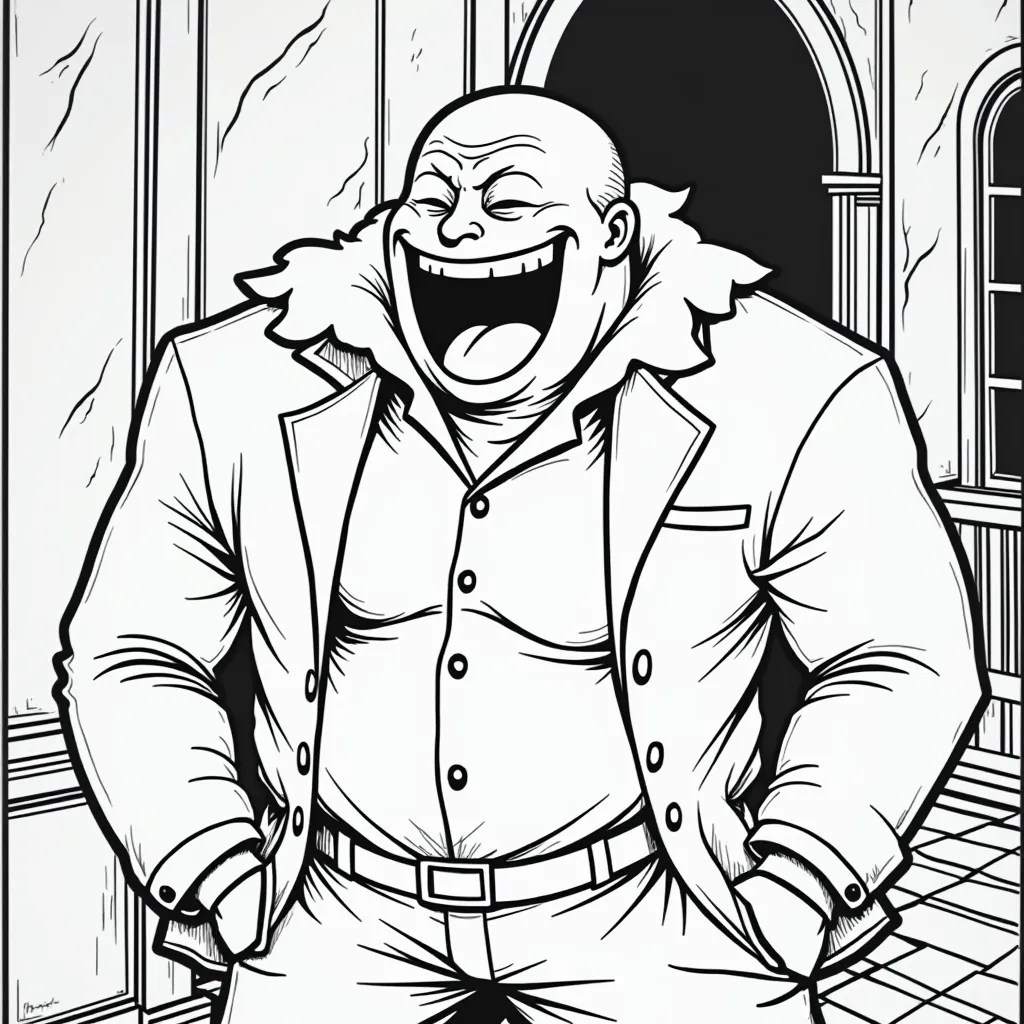 The Laughing Man from  ghost in the shell coloring pages