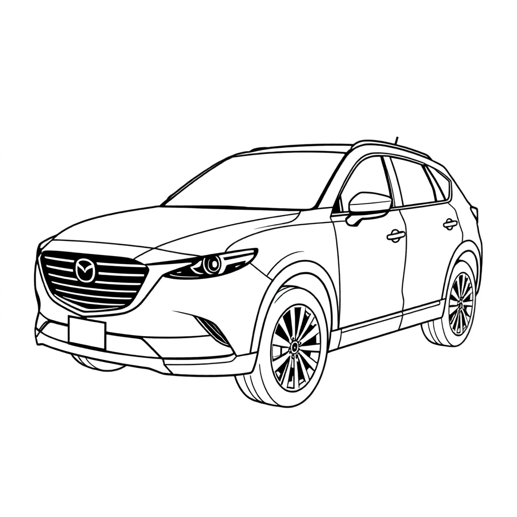 mazda SUV side صفحات التلوين